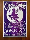 Original 1988 Circle Jerks 7 Seconds Concert Poster Show Flyer 11x17" offset PSC