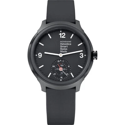 Mondaine Helvetica 1 Bold 44mm PVD Black Dial Mens Smart Watch MH1.B2S20.RB - image 1 of 4