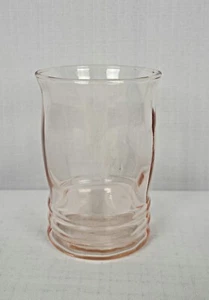 Vintage Pink MacBeth Evans Depression Glass 1930s Flat Juice Ribbed Inside 4" - Picture 1 of 9