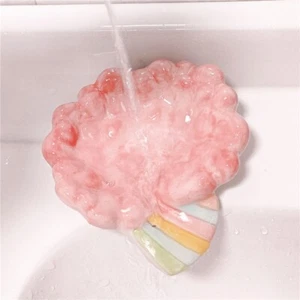 Quick Drain Rainbow Tail Soap Box Ceramic Drain Soap Box Counter Top - Picture 1 of 12