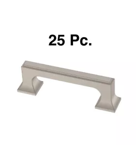 25 PK~ Brainerd Platform 3-in (76mm) Center to Center Satin Nickel Handle Pulls - Picture 1 of 3