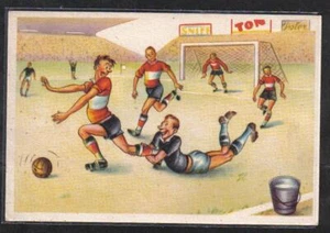 SPORT FOOTBALL SOCCER Humorous Comic PC ITALY circa 1940 2 - Picture 1 of 1