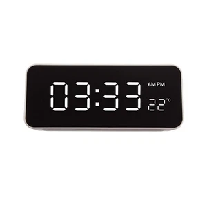 Elektronischer Digitalwecker Digitaluhr Temperatur LED Uhr mit Alarm Thermometer - Bild 1 von 15