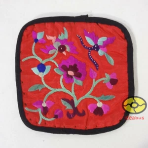Chinese ethnic minority Women's collectible hand embroidery flower piece - Imagen 1 de 6
