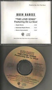 BUSH BABEES w/ DE LA SOUL Love song 3TRX REMIXES & INSTRUMENTAL PROMO CD single - Picture 1 of 1