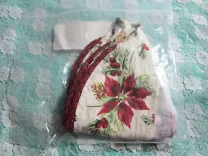 Brand NEW Longaberger 7 inch Round Keeping Basket Liner Holiday Botanical Fabric - Picture 1 of 1