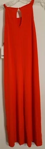 BAR III Damen orange ärmellos Optik orange Neckholder Trapez Kleid Größe Medium - Bild 1 von 6