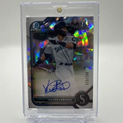 2022 Bowman Chrome VICTOR LABRADA Auto 1st Atomic Refractor /100 🔥 - Image 1 of 3