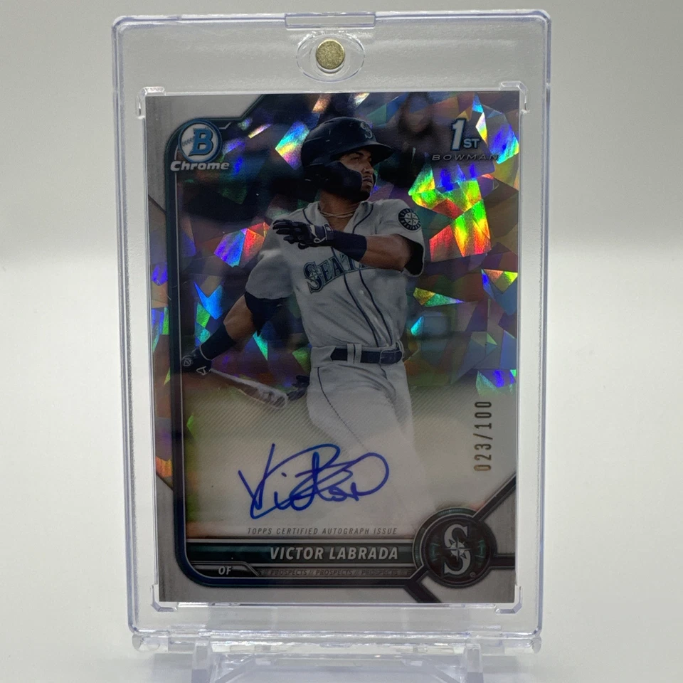 2022 Bowman Chrome VICTOR LABRADA Auto 1st Atomic Refractor /100 🔥 - Image 1 of 3