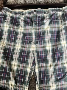 Polo Ralph Lauren Madras Plaid Shorts Men's Size 42 Cotton Flat Front Vintage - Picture 1 of 9