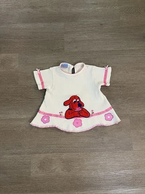 Vintage 2001 Clifford The Big Red Dog Waffle Knit Scholastic Size 4T Girls Top - Image 1 of 4