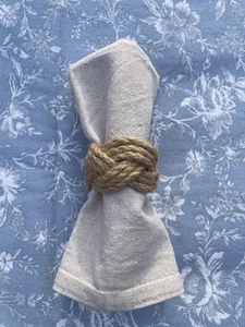 Pack of 12 Rustic Jute Napkin Rings  - Picture 1 of 4