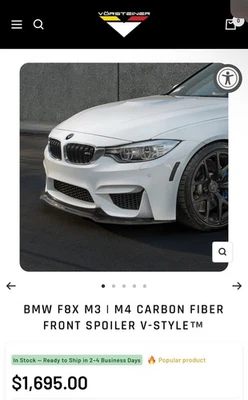 宝马 F8X M3 I M4 碳纤维 SPOILER V 型 TM — 第 1/4 张图片