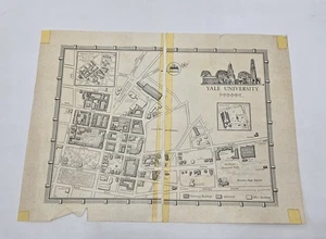 Yale University - Vintage 1950’s Map - Yale Coop Ad - Picture 1 of 4