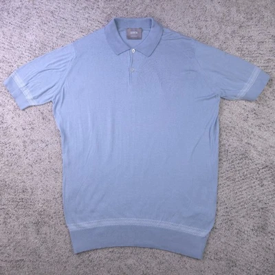 Camisa Polo John Smedley Lou Dalton Para Hombre Mediana *SM HOLE* Azul Hecha en Inglaterra Foto 1 de 4