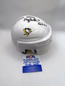 BRYAN TROTTIER Pittsburgh Penguins HOF SIGNED Autographed Mini Helmet PSA COA - Picture 1 of 4