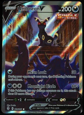 Umbreon V #189 NM-M Pokemon Card Evolving Skies - Image 1 of 4