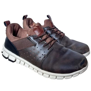 Uniform Slip On Brown Sneakers Boys 4.5 Deer Stags Betts Jr NoSox Shoes School - Picture 1 of 8