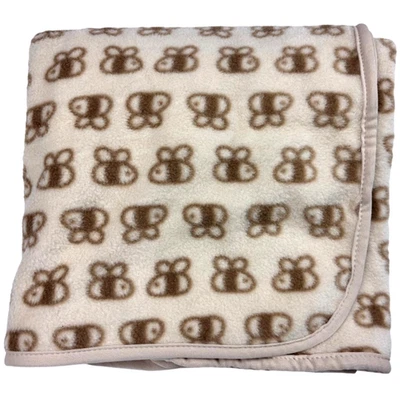 Manta Disney Bebé Marrón Bronceado Abejorro Winnie The Pooh Suave Fina Vellón Lovey Foto 1 de 3