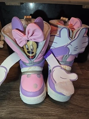 Talla 7 De Colección 00s Minnie House Of Mouse Botas de Nieve Botas Zapatos Y2k Disney Niño Pequeño Bebé Foto 1 de 4