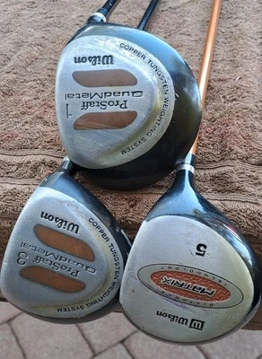 Golf Men's Set WILSON ProStaff Matrix 3 Clubs RH Driver Woods #3 #5 Graphite Reg - Image 1 of 4