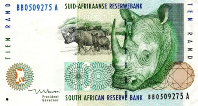 South Africa 10 Rand ND(1999) aXF Banknote P-123b Prefix BB Mboweni Sig. - Image 1 of 2