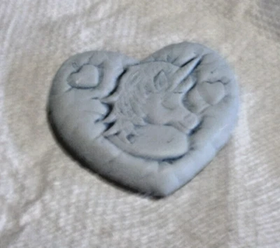 Ceramic Bisque, Ready to Paint, Unicorn Heart Nick Nack - Image 1 of 3
