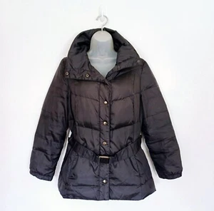 Phase Eight Coat UK 10 Womens Black Puffer Down Feather Filled Belted Mid Length - Picture 1 of 19