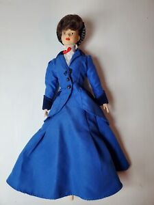 Vintage 1993 Disney MARY POPPINS Barbie Doll BLUE DRESS Original Hat