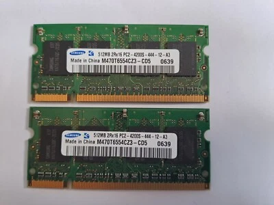 1GB NON-ECC DDR2 PC2-4200 - SDRAM MEMORY - 2 BANKS - Imagen 1 de 4