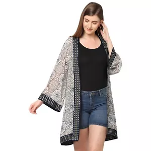 Printed Short Kimono Cardigan For Women - Picture 1 of 7