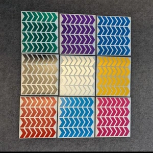 A6 REFLECTIVE CHEVRON STICKERS - CHOOSE YOUR COLOUR - Picture 1 of 10