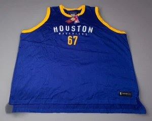 NWT Reebok HardWood Classics Houston Mavericks ABA Jersey Cotton Stitched 4XL - Picture 1 of 6