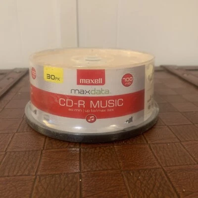 Maxell CD-R Blank 30 Pack 80 Minute Music 700MB Up to Max 32X - Image 1 of 2