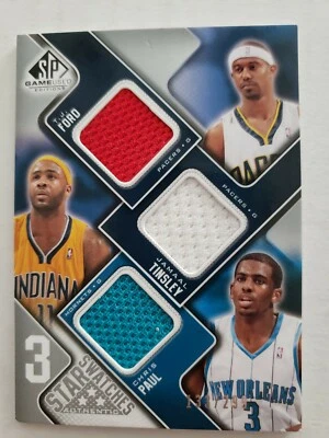 2009 SP GAME USED C.PAUL/J. TINSLEY/T.J. FORD 3 STAR SWATCHES #'d 133/299 - Image 1 of 4