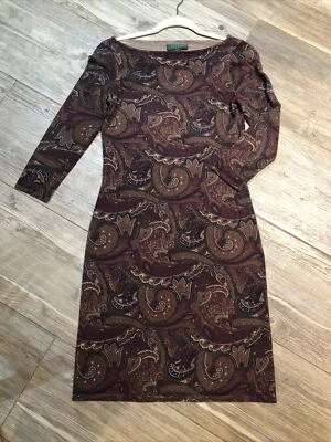 142. Ralph Lauren Vestido Suéter Tejido Cachemira Algodón Nylon Impecable S Foto 1 de 4