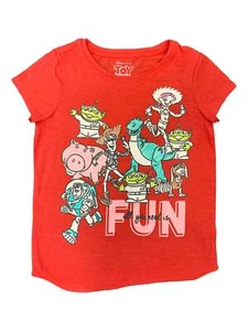 Disney Pixar Toy Story Girls Red Short Sleeve "All You Need Is Fun" T-Shirt XL - Picture 1 of 1
