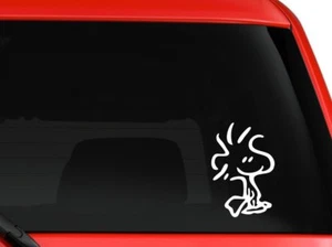 Woodstock peanut cartoon character for car truck SUV decal sticker 6" White - Picture 1 of 1