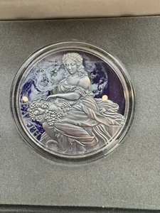 2022 Cameroon Earth Planets and Gods 2oz Silver Antiqued Coin - Picture 1 of 6