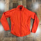 Athleta Womens Windbreaker Small Orange Athletic Lightweight Jacket