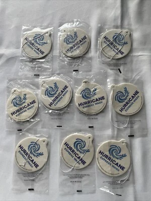 NEW 10 pc Hurricane Express Wash Fresh Hanging Car Air Freshener CAR Scent - Image 1 of 2