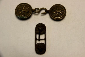 BOUCLES  DE  CEINTURON  DE  SABRE  D OFFICIER  D ARTILLERIE   1ER  EMPIRE - Imagen 1 de 12