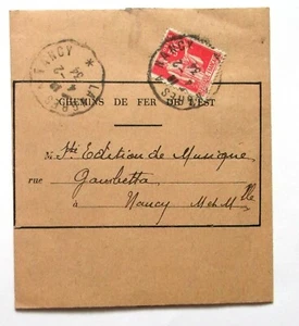 Ancien document Chemins de fer de l'est Avis de Souffrance non livraison 1934 - Picture 1 of 2