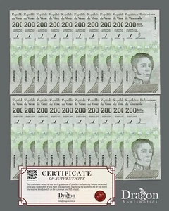Venezuela 200.000 Bolívares Soberano Cantidad 20 2020 UNC Billete 200 K NUEVO - Imagen 1 de 2