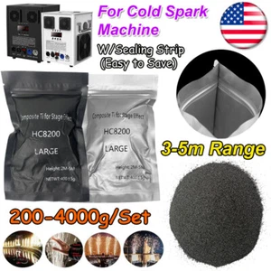 20 Bags Medium or Large Cold Spark Machine Ti Powder 200g bag 3-5M Stage Effect - Picture 1 of 12