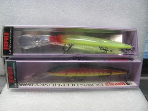 2 New in the Box Rapala Husky Jerk 12s (Glass Clown & Redfire Crawdad) - Bild 1 von 3