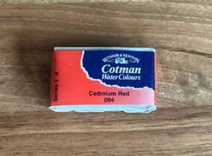 Winsor & Newton Cotman Watercolour Paint Whole Full Pan Cadmium Red 094 - Picture 1 of 4