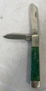 Case XX 62005 RAZ SS Green Bone Handle USA Two Blade New W/Out Box Mint - Picture 1 of 6