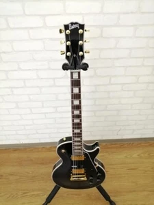 Burny Electric Guitar Les Paul custom type SRLC55 Black Frim JAPAN - Picture 1 of 7