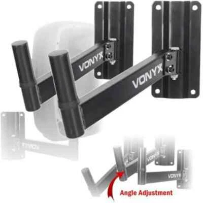 VONYX WMS-02 staffe supporti da parete a muro in metallo per diffusori casse NEW - Immagine 1 di 4